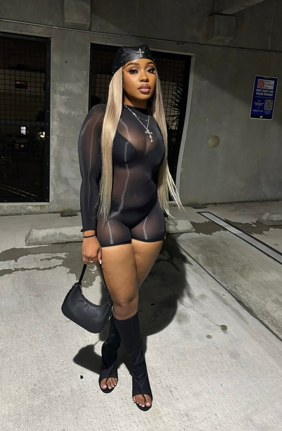 Real Freaky Girl Mesh Romper