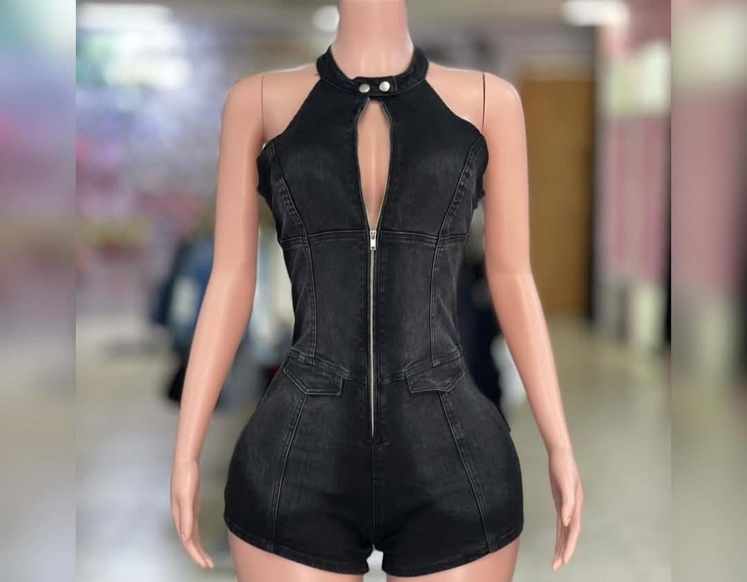 California Breeze Denim Romper
