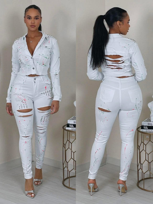 Different Flavor White Denim
